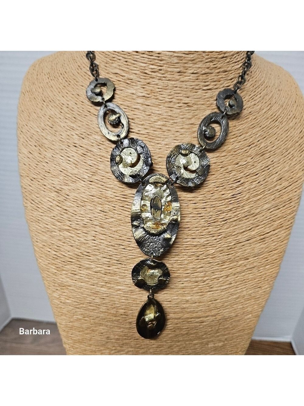 Geometric Hand-crafted Brutalist Statement Necklace